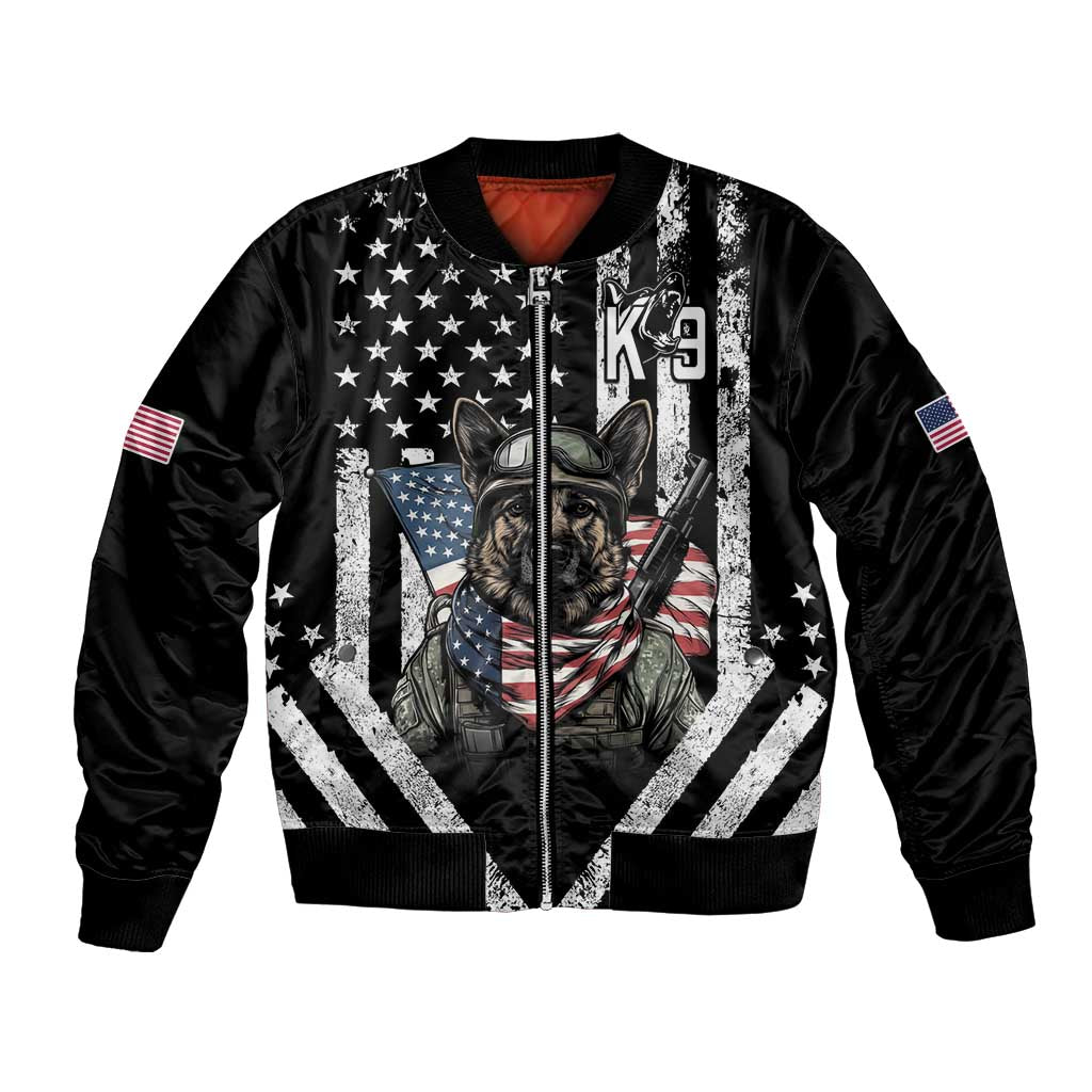 USA National K9 Veterans Day Bomber Jacket Honoring Our Furring Heroes