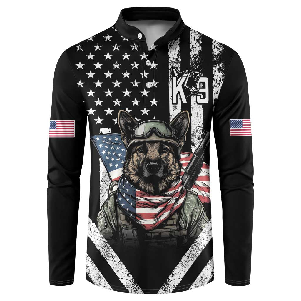 USA National K9 Veterans Day Button Sweatshirt Honoring Our Furring Heroes
