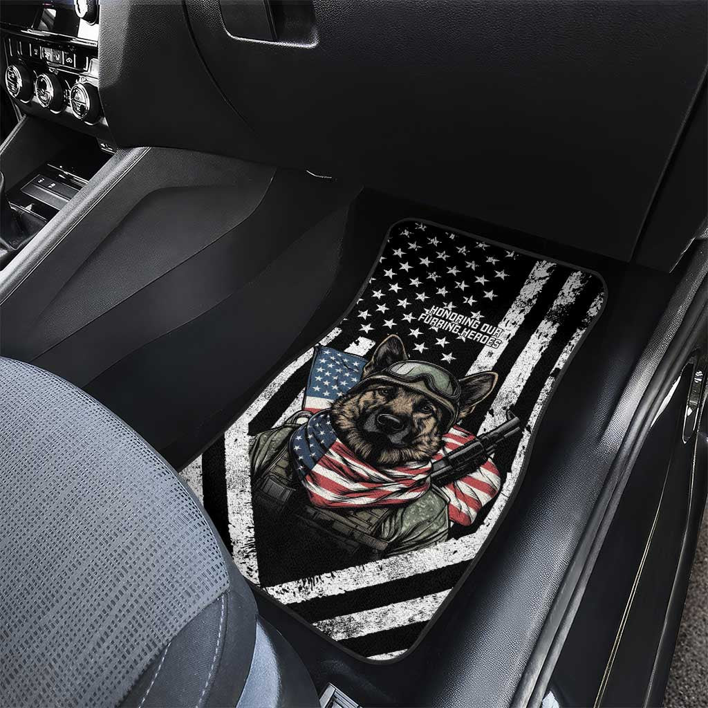 USA National K9 Veterans Day Car Mats Honoring Our Furring Heroes