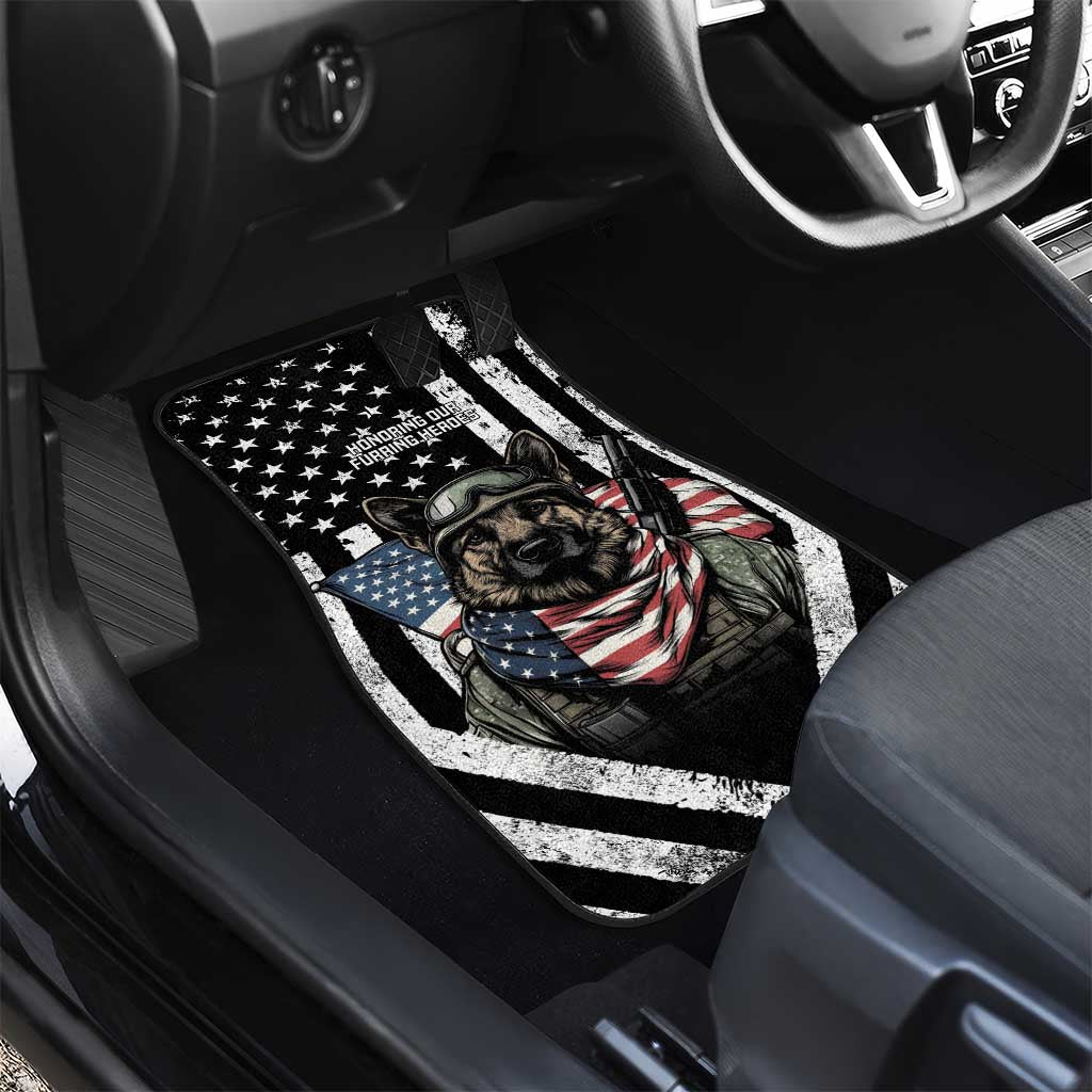USA National K9 Veterans Day Car Mats Honoring Our Furring Heroes