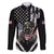 USA National K9 Veterans Day Family Matching Off The Shoulder Long Sleeve Dress and Hawaiian Shirt Honoring Our Furring Heroes