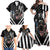 USA National K9 Veterans Day Family Matching Off Shoulder Maxi Dress and Hawaiian Shirt Honoring Our Furring Heroes