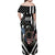USA National K9 Veterans Day Family Matching Off Shoulder Maxi Dress and Hawaiian Shirt Honoring Our Furring Heroes