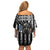 USA National K9 Veterans Day Family Matching Off Shoulder Short Dress and Hawaiian Shirt Honoring Our Furring Heroes