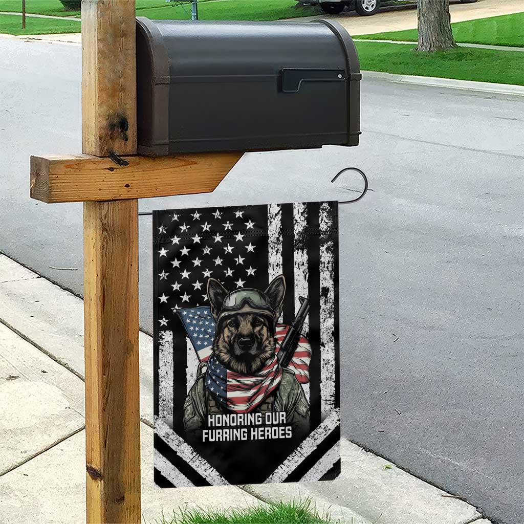 USA National K9 Veterans Day Garden Flag Honoring Our Furring Heroes