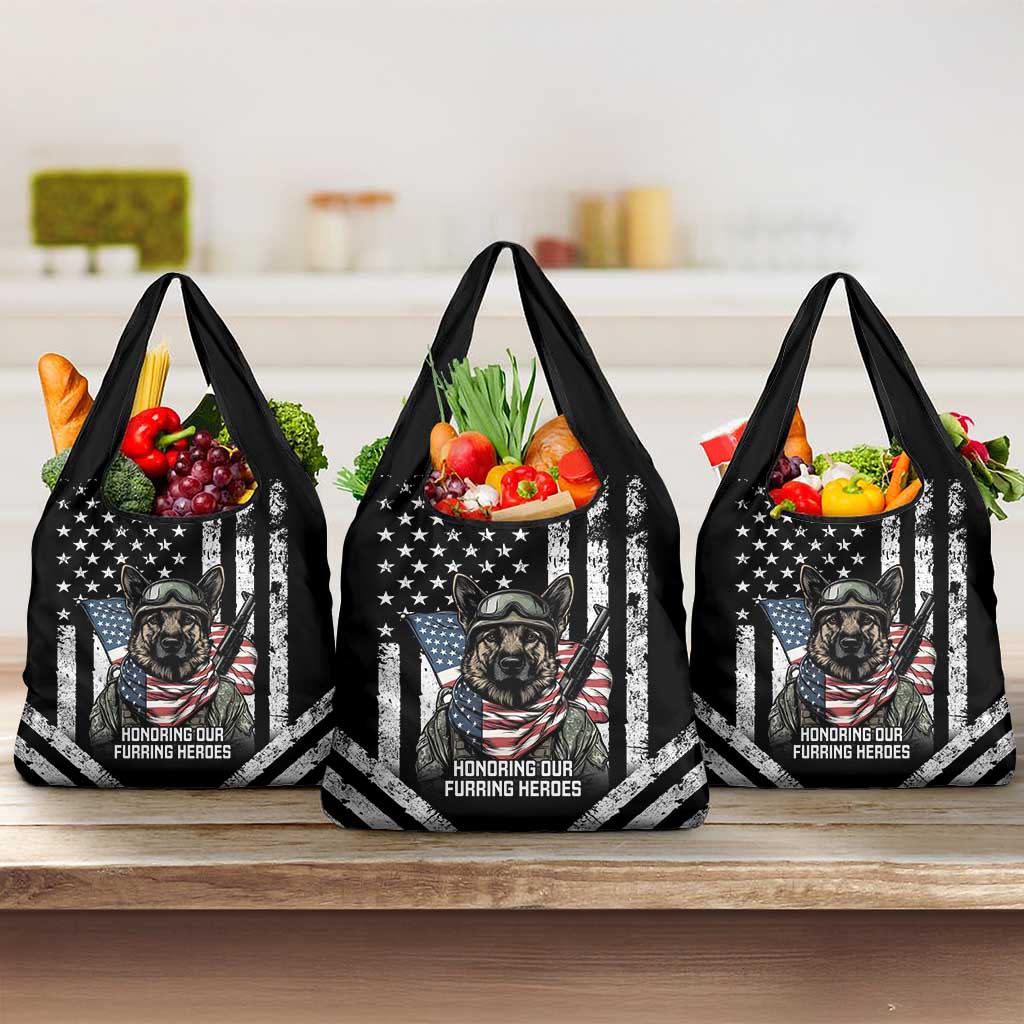 USA National K9 Veterans Day Grocery Bag Honoring Our Furring Heroes