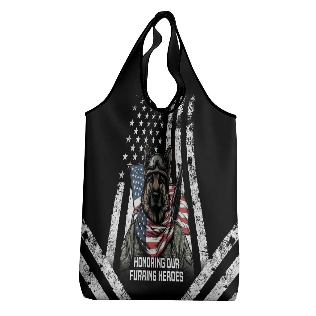 USA National K9 Veterans Day Grocery Bag Honoring Our Furring Heroes
