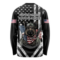 USA National K9 Veterans Day Long Sleeve Shirt Honoring Our Furring Heroes