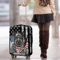 USA National K9 Veterans Day Luggage Cover Honoring Our Furring Heroes