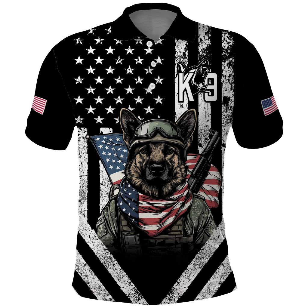 USA National K9 Veterans Day Polo Shirt Honoring Our Furring Heroes