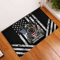 USA National K9 Veterans Day Rubber Doormat Honoring Our Furring Heroes