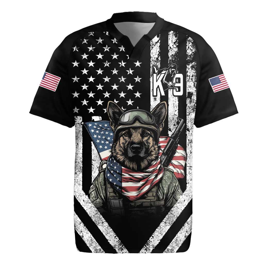 USA National K9 Veterans Day Rugby Jersey Honoring Our Furring Heroes