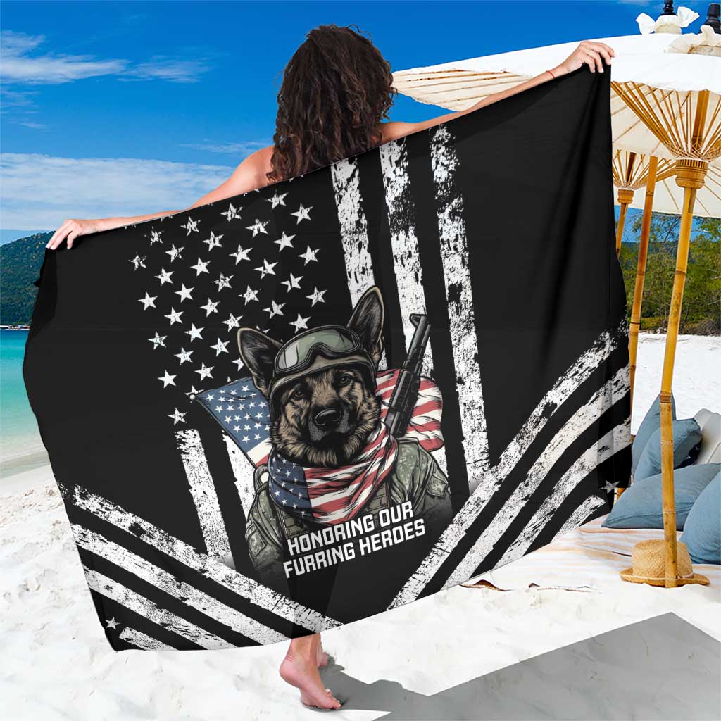 USA National K9 Veterans Day Sarong Honoring Our Furring Heroes