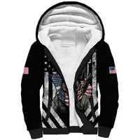 USA National K9 Veterans Day Sherpa Hoodie Honoring Our Furring Heroes