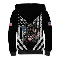 USA National K9 Veterans Day Sherpa Hoodie Honoring Our Furring Heroes