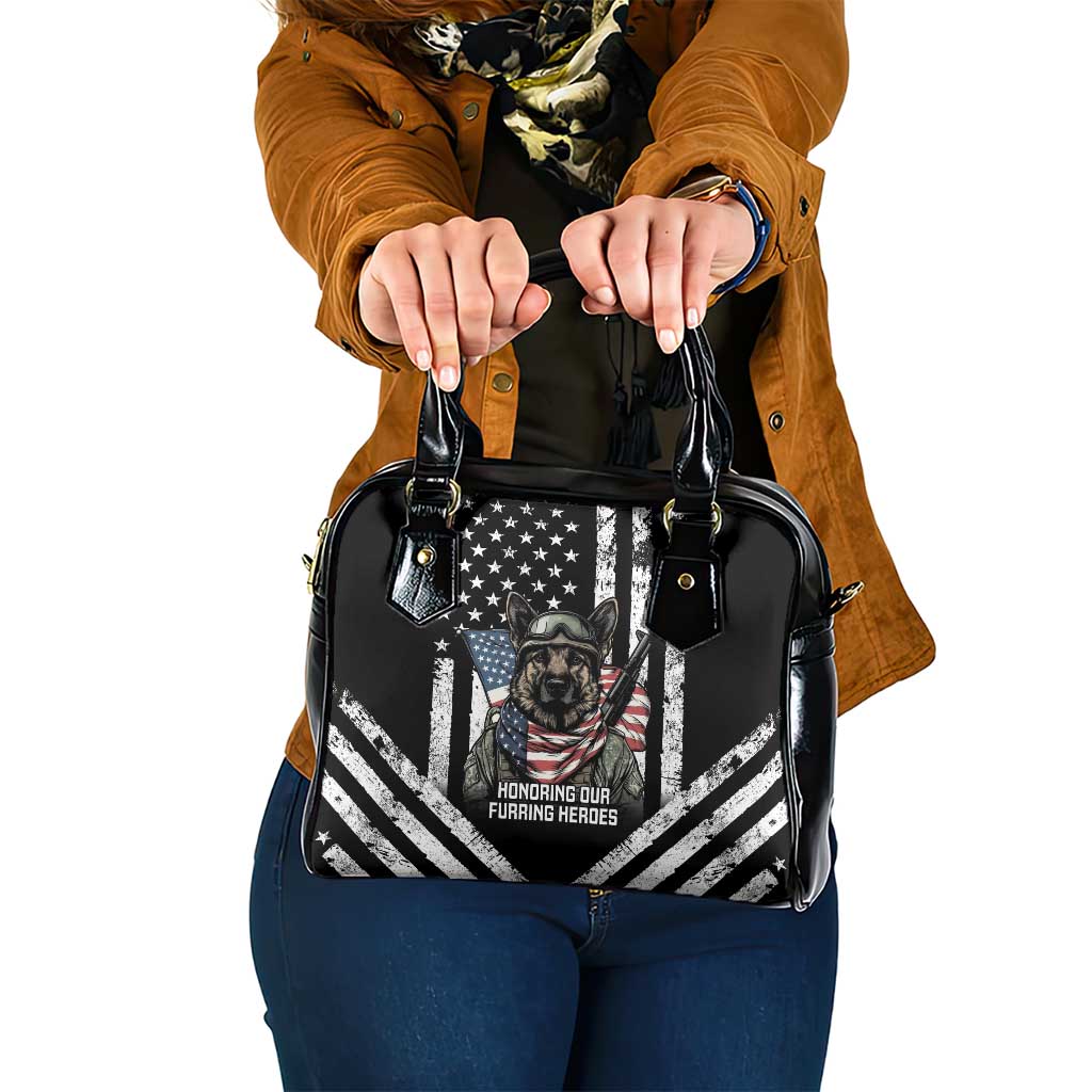 USA National K9 Veterans Day Shoulder Handbag Honoring Our Furring Heroes