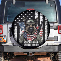 USA National K9 Veterans Day Spare Tire Cover Honoring Our Furring Heroes