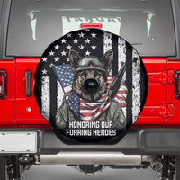 USA National K9 Veterans Day Spare Tire Cover Honoring Our Furring Heroes