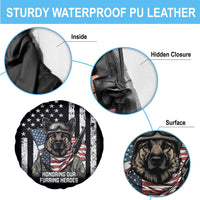 USA National K9 Veterans Day Spare Tire Cover Honoring Our Furring Heroes