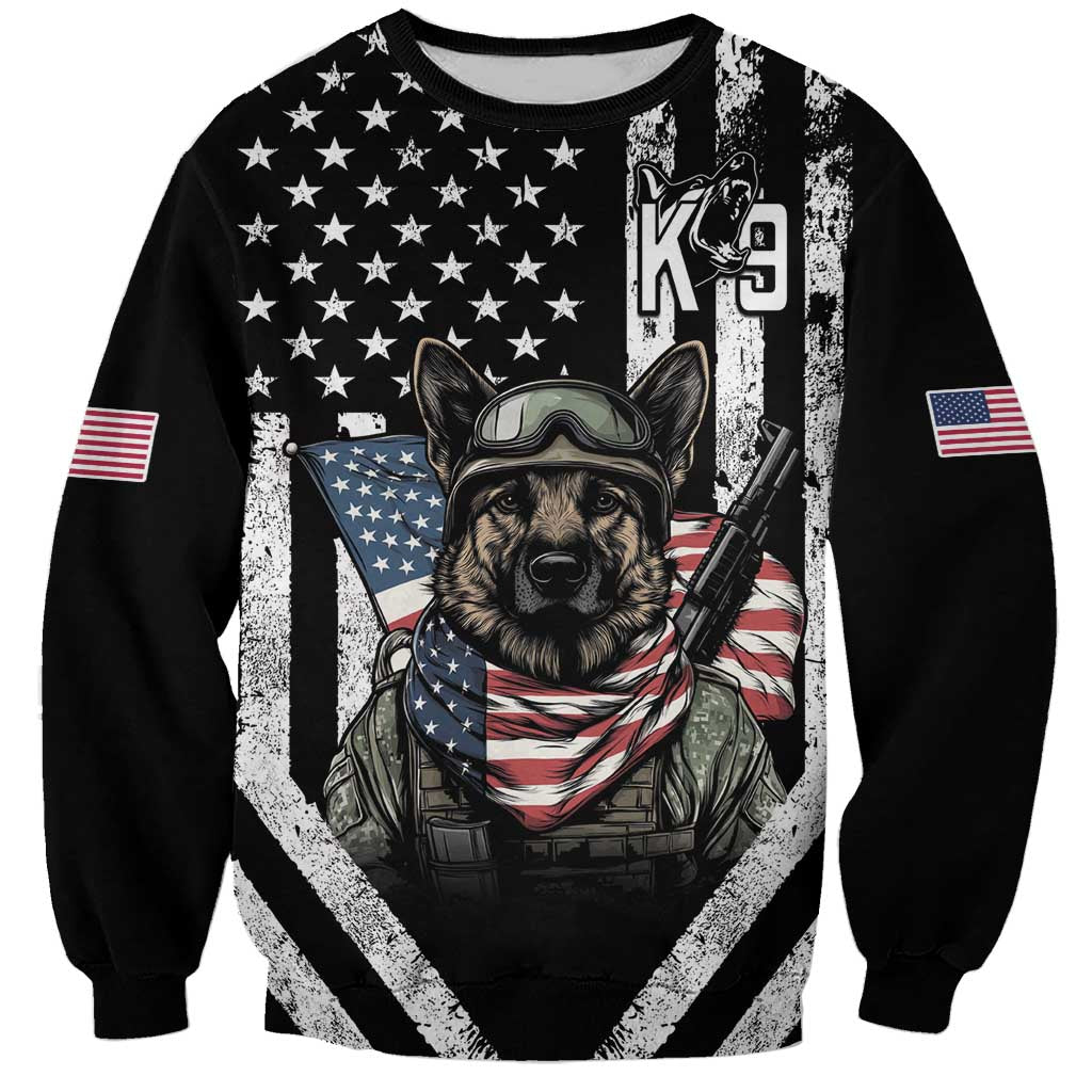 USA National K9 Veterans Day Sweatshirt Honoring Our Furring Heroes