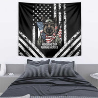 USA National K9 Veterans Day Tapestry Honoring Our Furring Heroes
