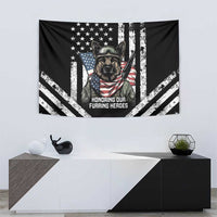 USA National K9 Veterans Day Tapestry Honoring Our Furring Heroes
