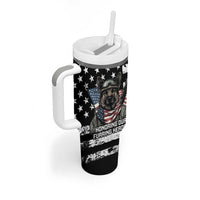 USA National K9 Veterans Day Tumbler With Handle Honoring Our Furring Heroes
