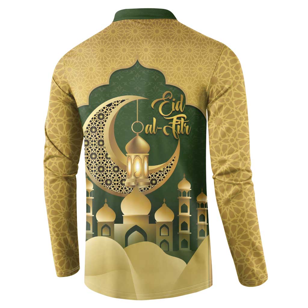 Eid al-Fitr Button Sweatshirt Khair Mubarak Islamic Pattern