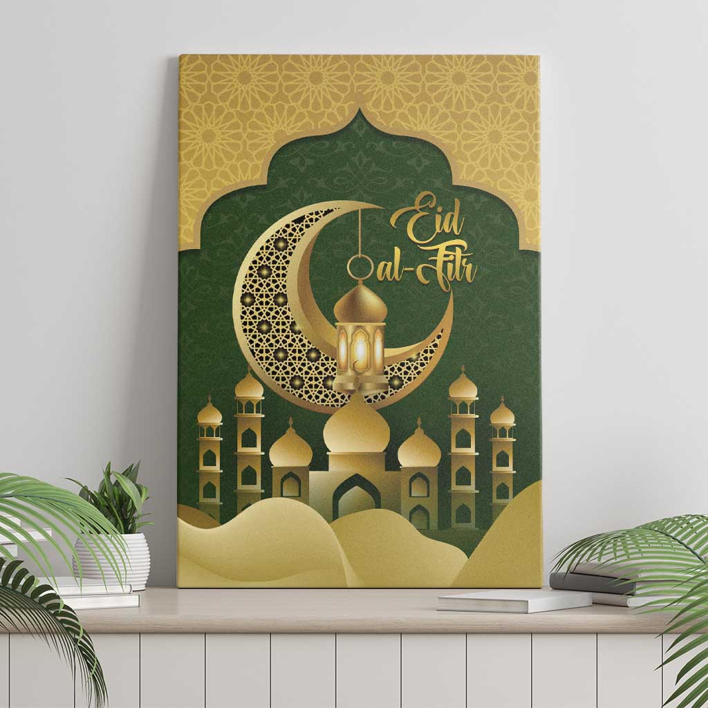 Eid al-Fitr Canvas Wall Art Khair Mubarak Islamic Pattern