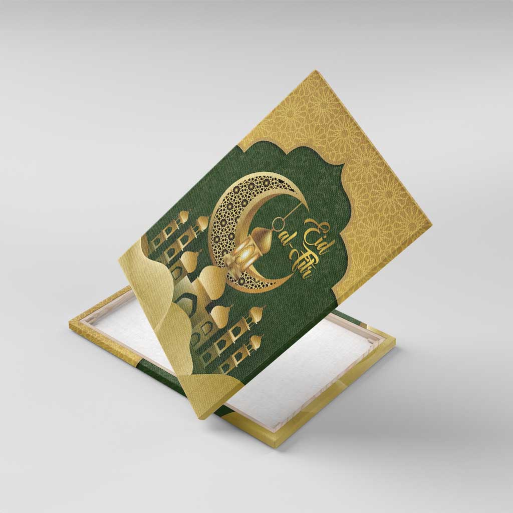 Eid al-Fitr Canvas Wall Art Khair Mubarak Islamic Pattern