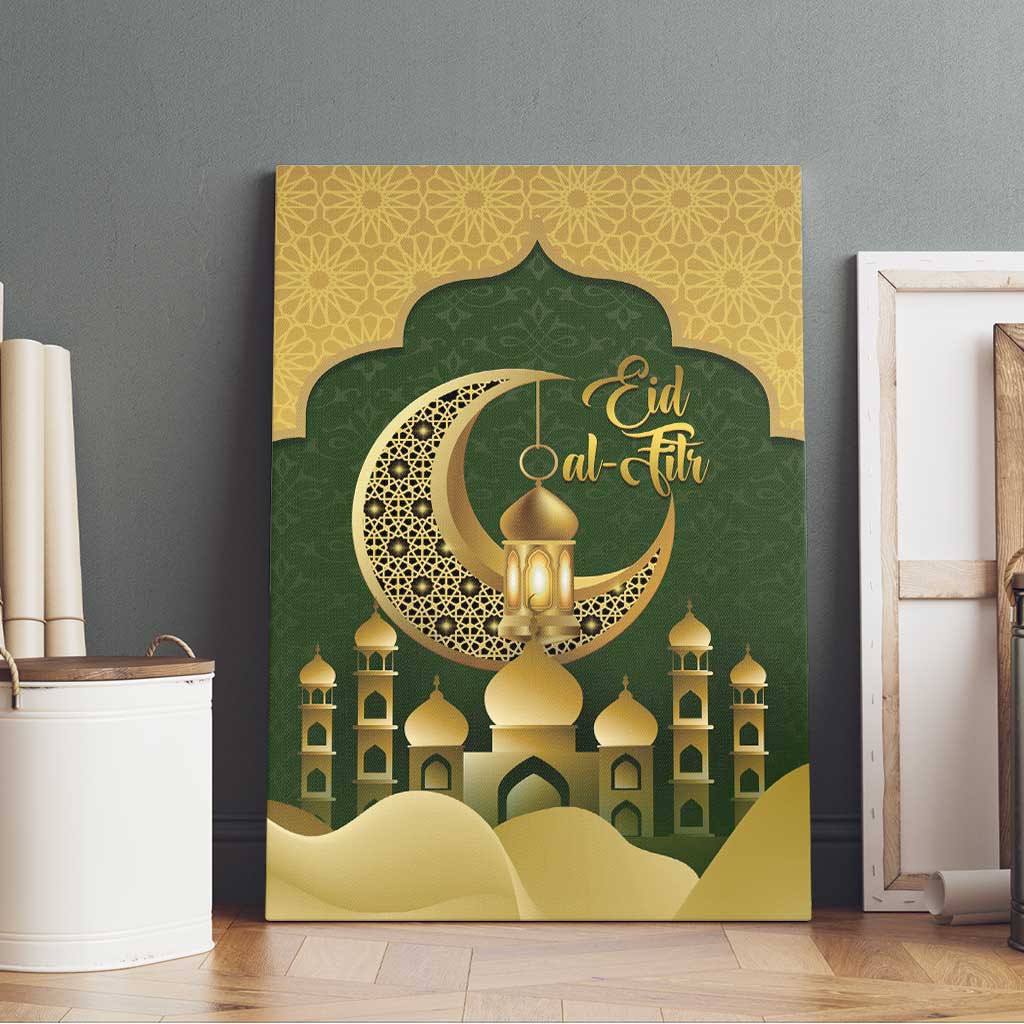 Eid al-Fitr Canvas Wall Art Khair Mubarak Islamic Pattern