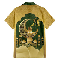 Eid al-Fitr Family Matching Off The Shoulder Long Sleeve Dress and Hawaiian Shirt Khair Mubarak Islamic Pattern