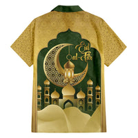 Eid al-Fitr Family Matching Short Sleeve Bodycon Dress and Hawaiian Shirt Khair Mubarak Islamic Pattern