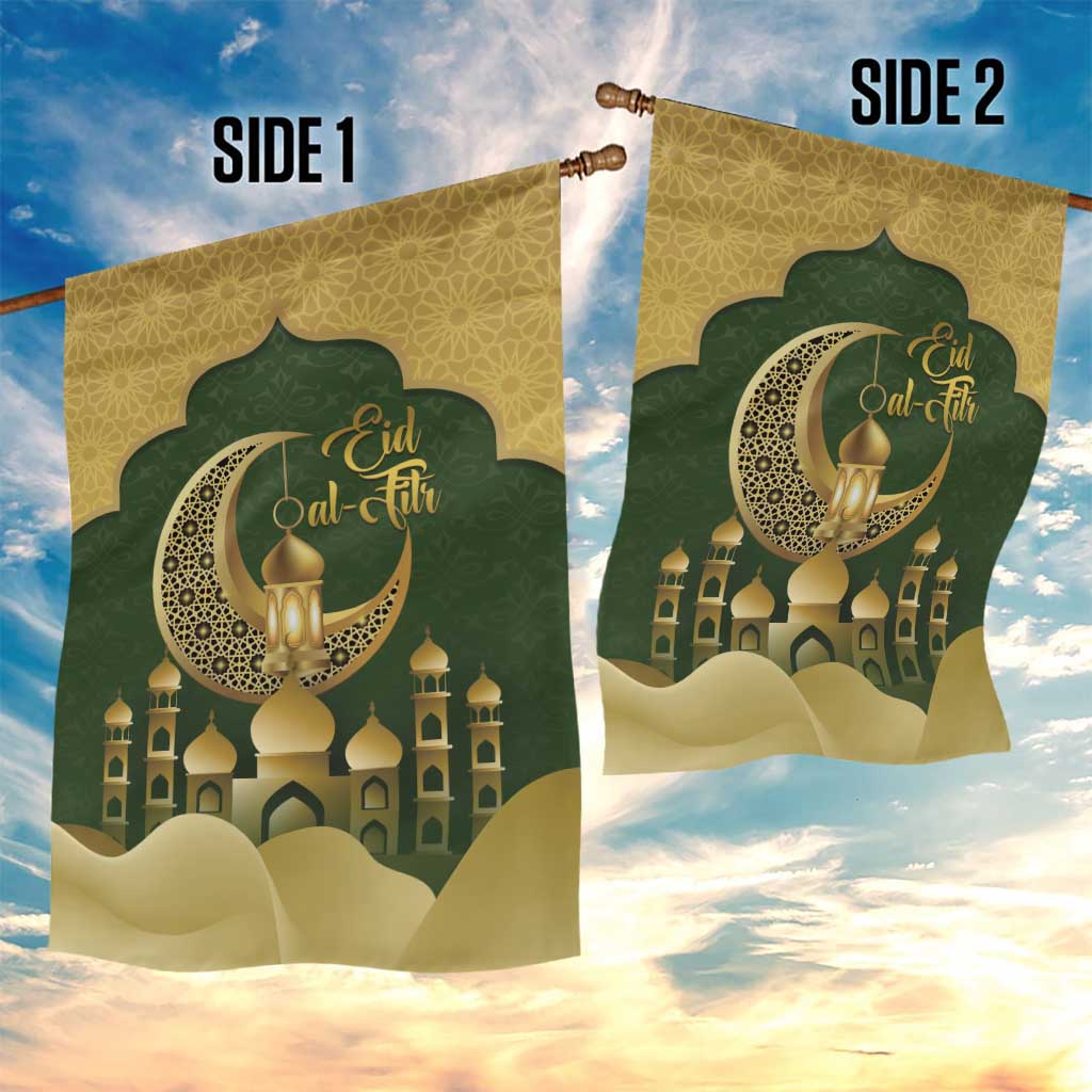 Eid al-Fitr Garden Flag Khair Mubarak Islamic Pattern