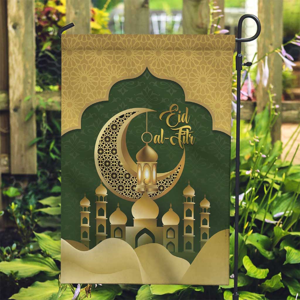 Eid al-Fitr Garden Flag Khair Mubarak Islamic Pattern