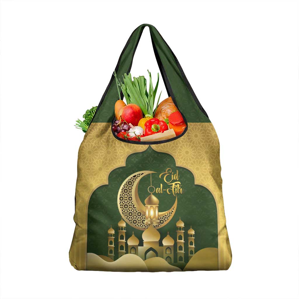 Eid al-Fitr Grocery Bag Khair Mubarak Islamic Pattern
