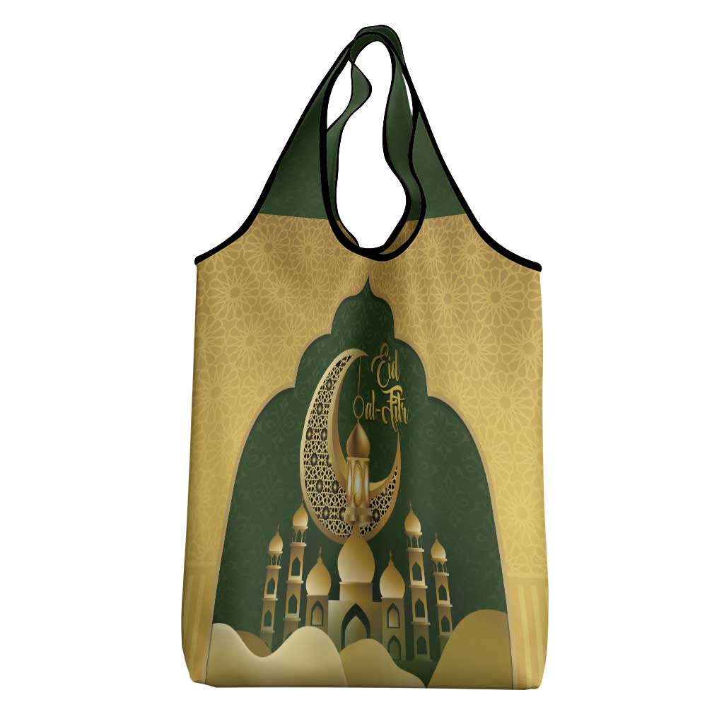 Eid al-Fitr Grocery Bag Khair Mubarak Islamic Pattern