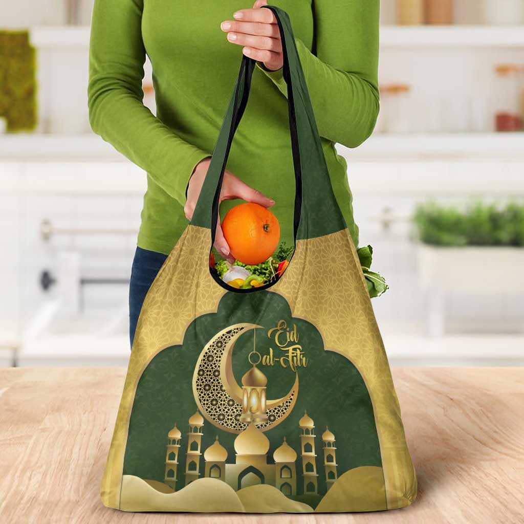 Eid al-Fitr Grocery Bag Khair Mubarak Islamic Pattern