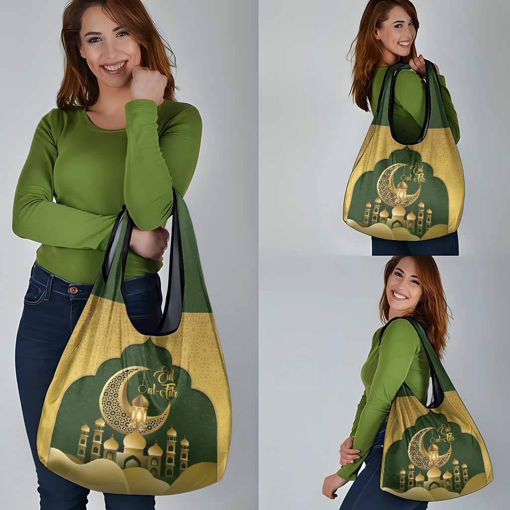 Eid al-Fitr Grocery Bag Khair Mubarak Islamic Pattern