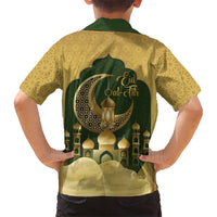 Eid al-Fitr Kid Hawaiian Shirt Khair Mubarak Islamic Pattern