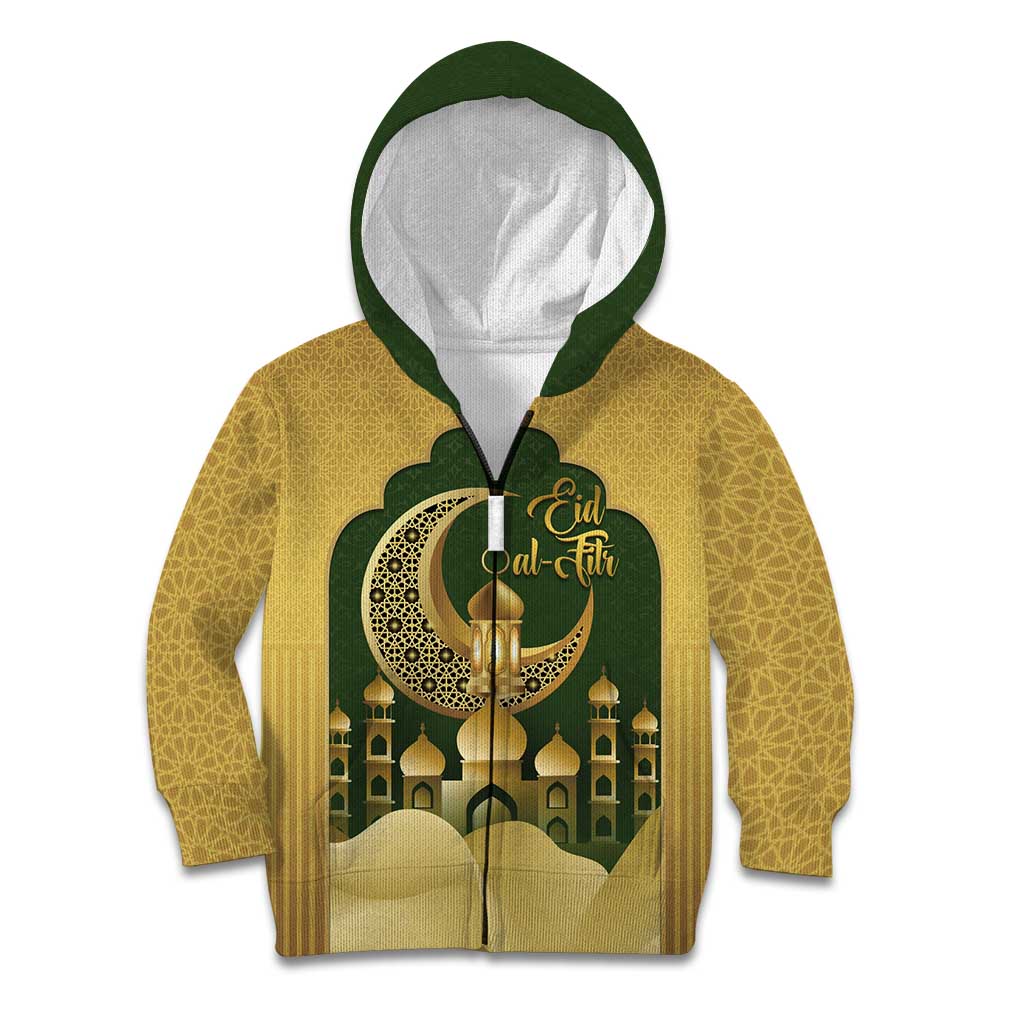 Eid al-Fitr Kid Hoodie Khair Mubarak Islamic Pattern