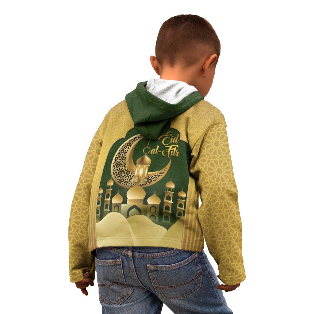 Eid al-Fitr Kid Hoodie Khair Mubarak Islamic Pattern