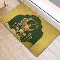 Eid al-Fitr Rubber Doormat Khair Mubarak Islamic Pattern