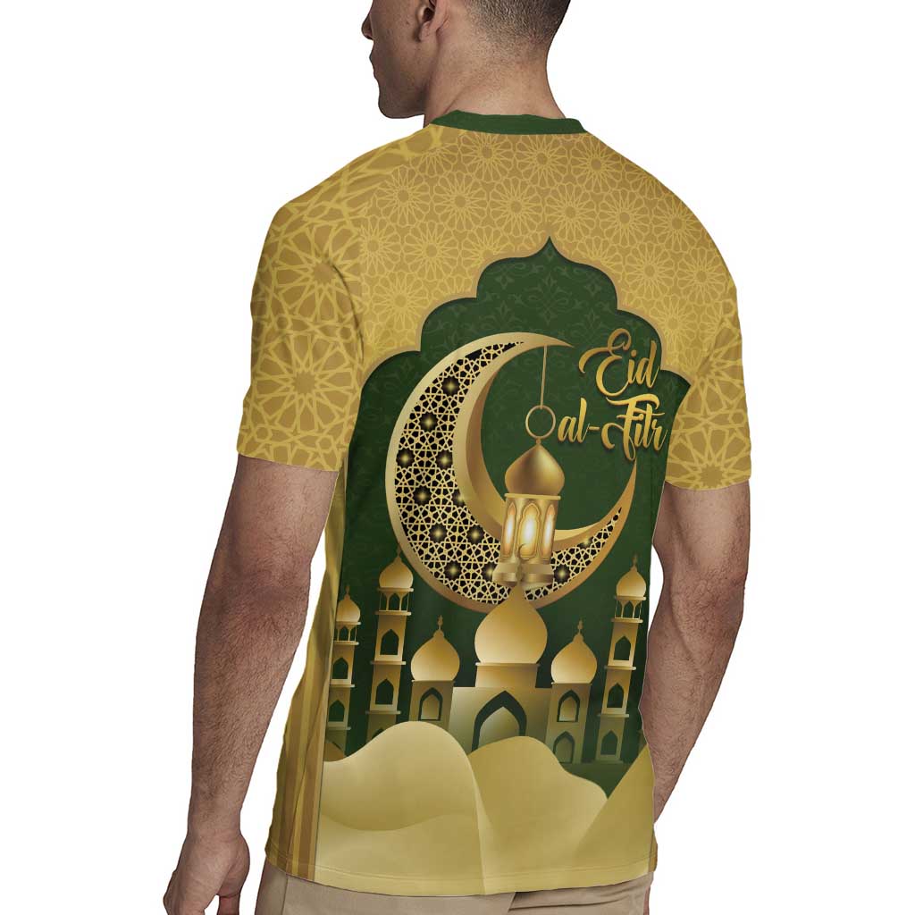 Eid al-Fitr Rugby Jersey Khair Mubarak Islamic Pattern