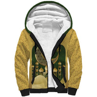 Eid al-Fitr Sherpa Hoodie Khair Mubarak Islamic Pattern