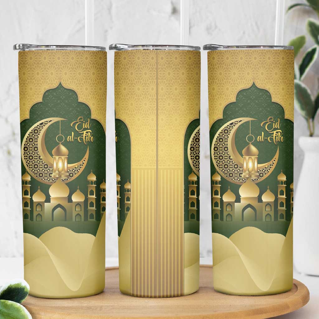 Eid al-Fitr Skinny Tumbler Khair Mubarak Islamic Pattern