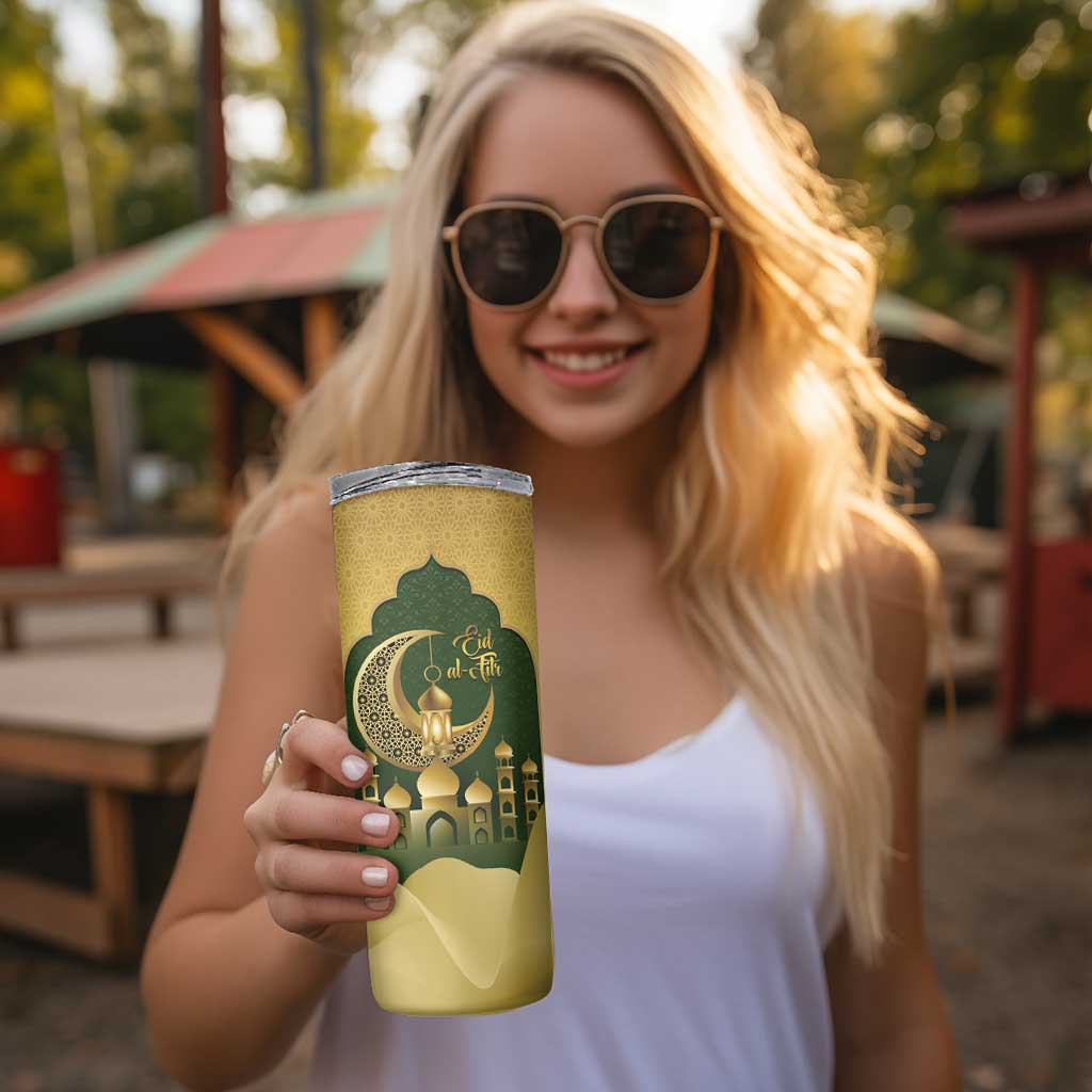 Eid al-Fitr Skinny Tumbler Khair Mubarak Islamic Pattern