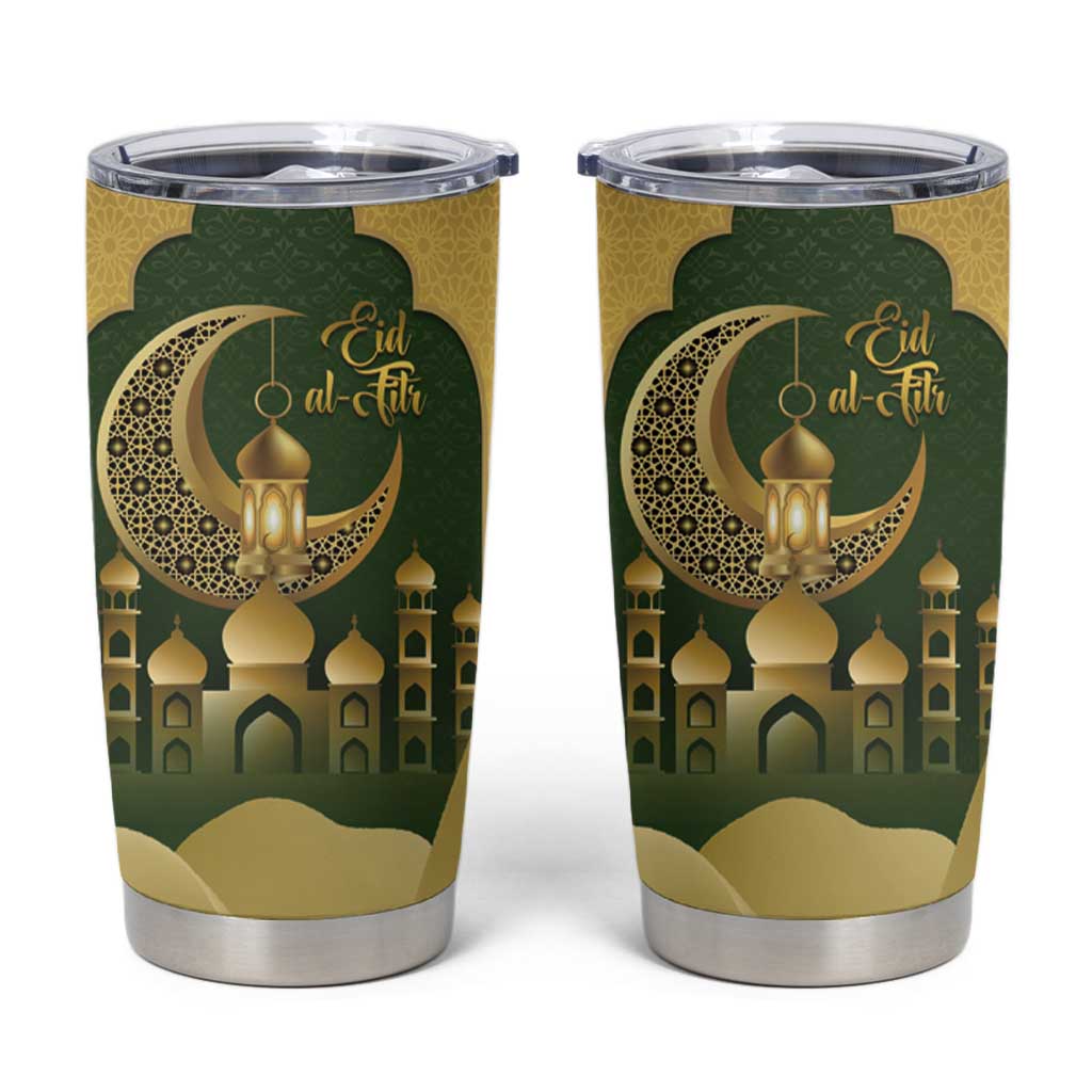 Eid al-Fitr Tumbler Cup Khair Mubarak Islamic Pattern