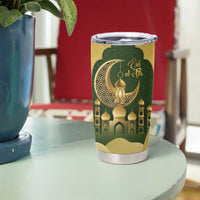 Eid al-Fitr Tumbler Cup Khair Mubarak Islamic Pattern