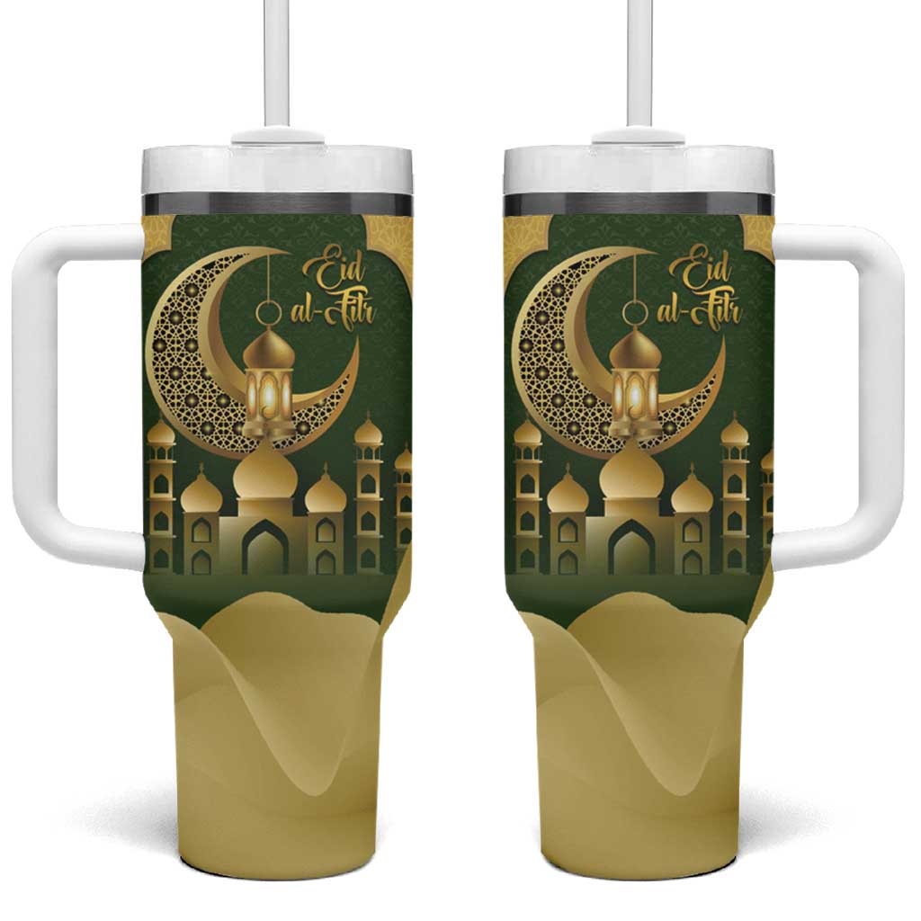 Eid al-Fitr Tumbler With Handle Khair Mubarak Islamic Pattern